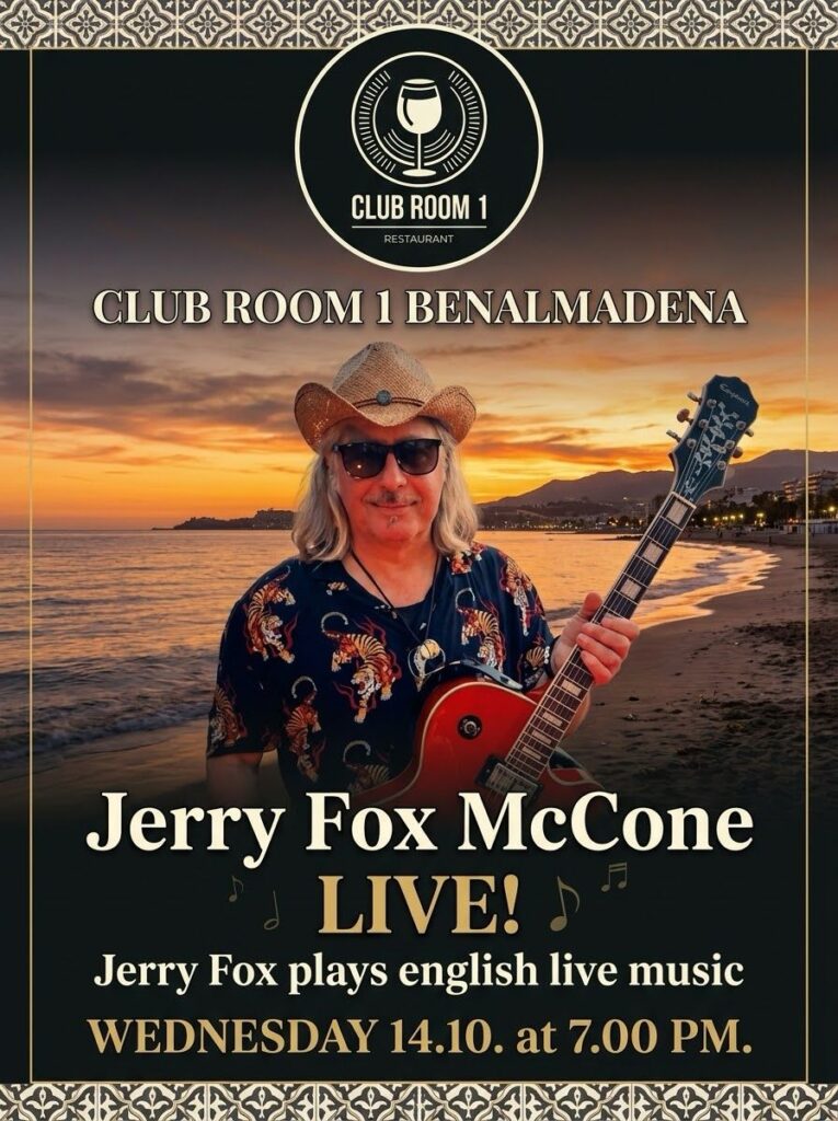 Jerry Fox McCone event poster for Wednesday 14 October 2026 at 19:00.